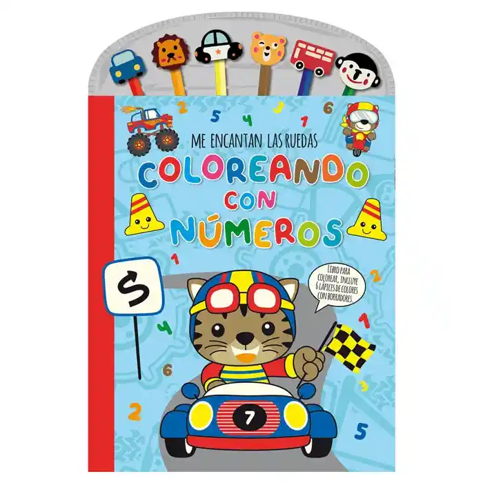 Libro De Colorear Con Números Me Encantan Las Ruedas Niños