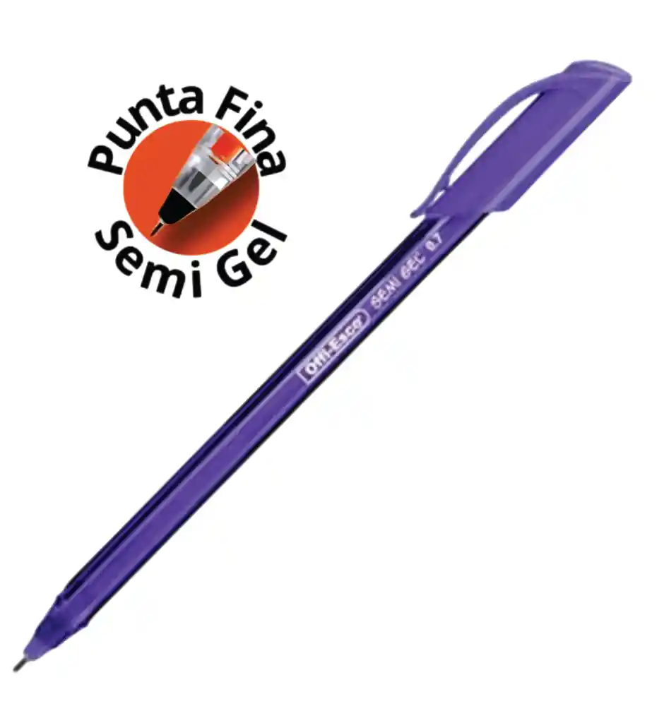 Esfero Boligrafo Semi Gel Morado Oe-076f