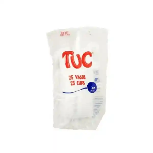 Vaso Desechable Traslucido Tuc 9oz Paquete X 25 Und