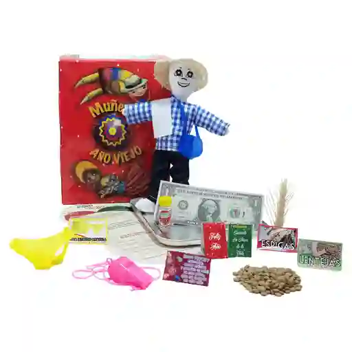 Kit 1 - Caja Roja Agüeros Paisa - Muñeco Año Viejo