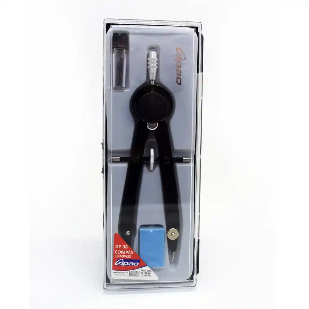 Compas De Presicion Caja Acrilica Con Borrador