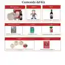 Kit 7 - Caja Roja Con Vino Sublimado - Muñeco Año Viejo