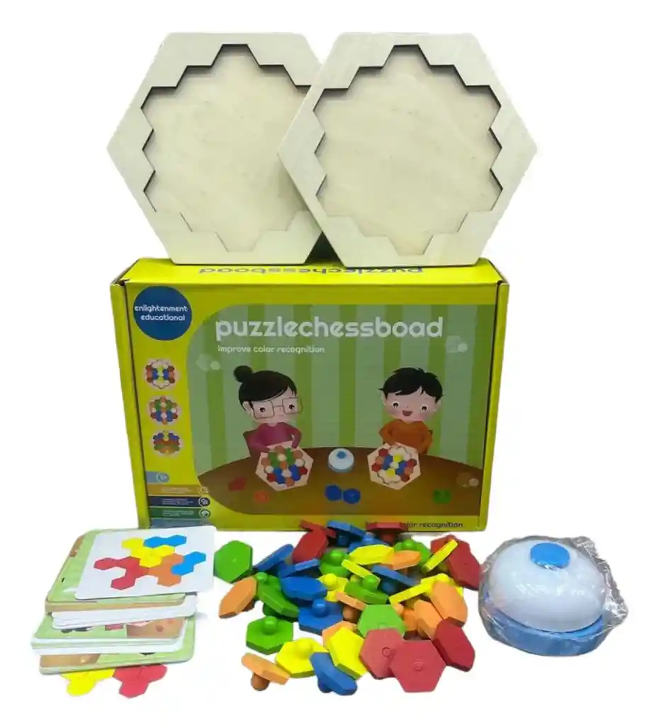 Juego Niños Puzzlechesse Rompecabeza En Madera