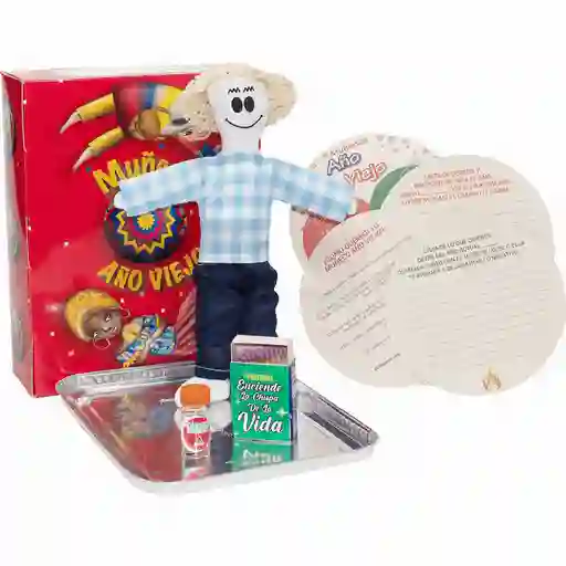 Kit 13 - Caja Roja Tradicional - Muñeco Año Viejo