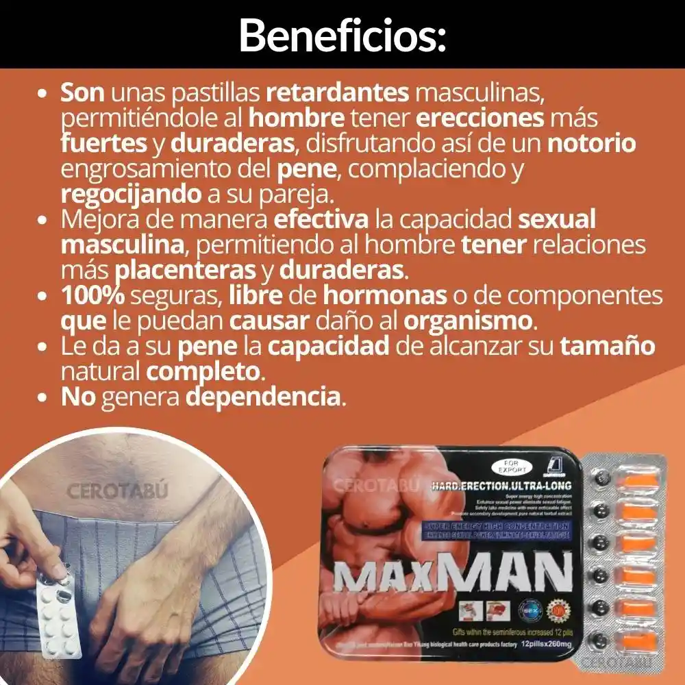 X12 Potenciador Masculino Max Man Natural