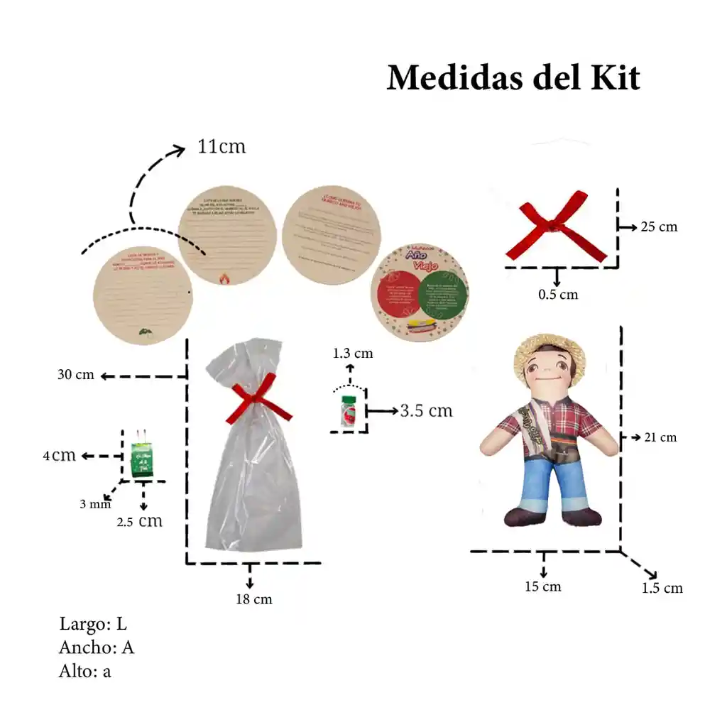 Kit 21 - Celofan Sublimado - Muñeco Año Viejo