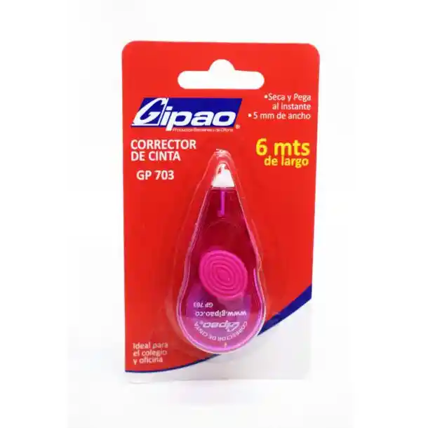Corrector Cinta Gipao 6m Carton