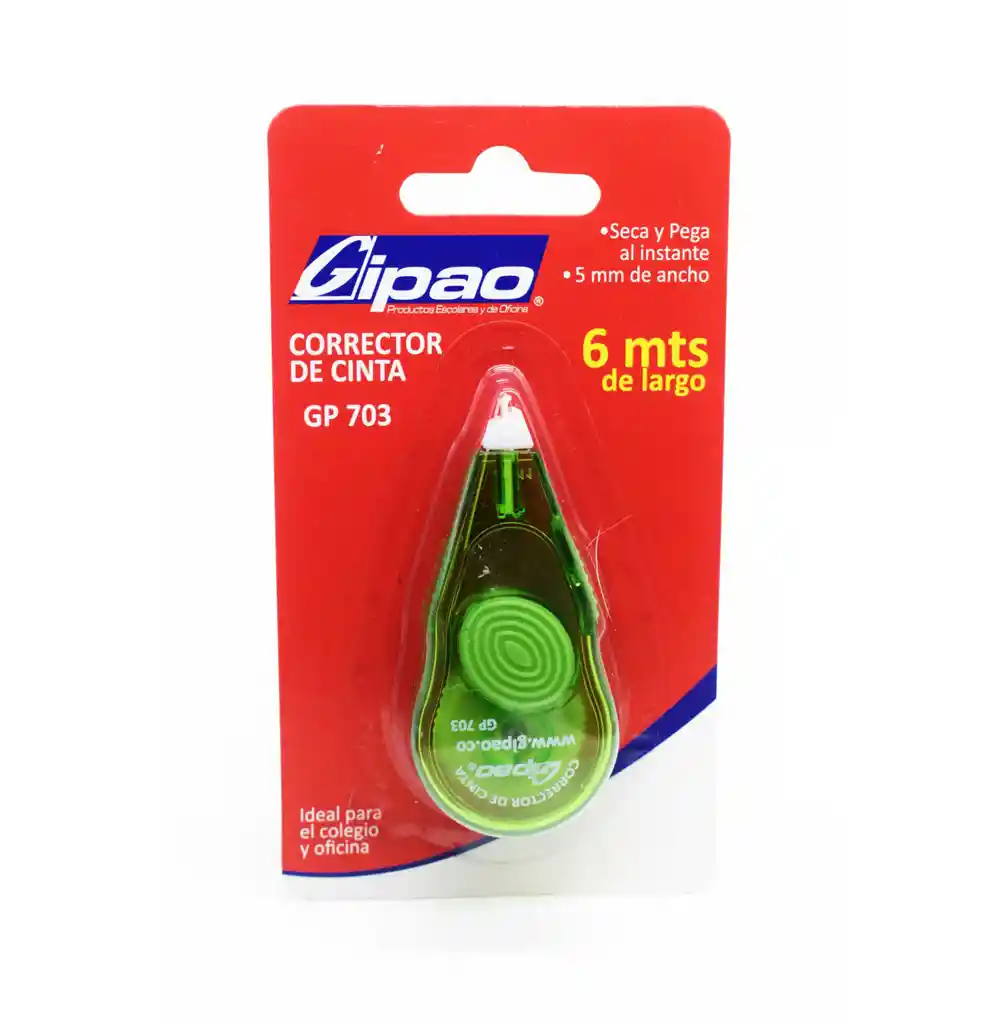 Corrector Cinta Gipao 6m Carton