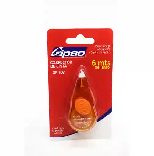 Corrector Cinta Gipao 6m Carton