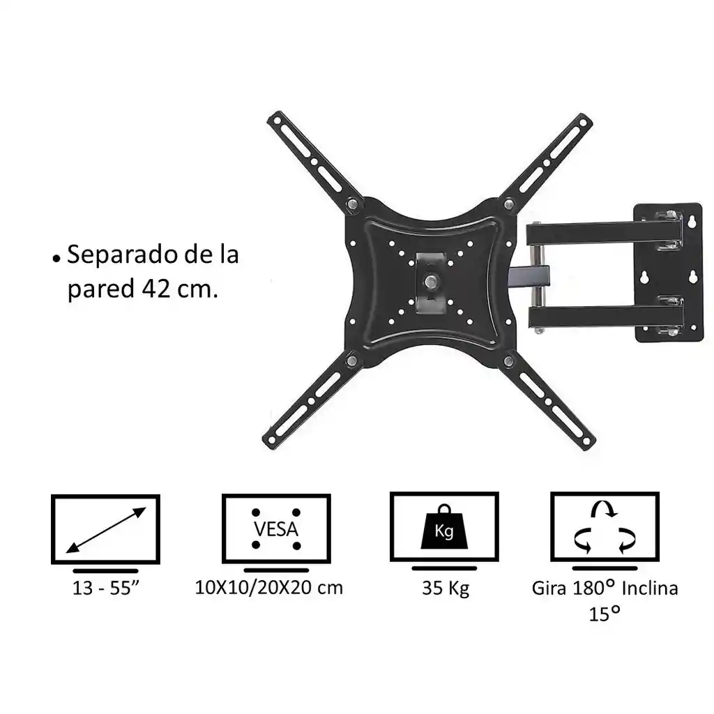 Soporte Para Tv Lg Samsung Kalley Hisense Tcl Challenger De 32 42 49 50 55"