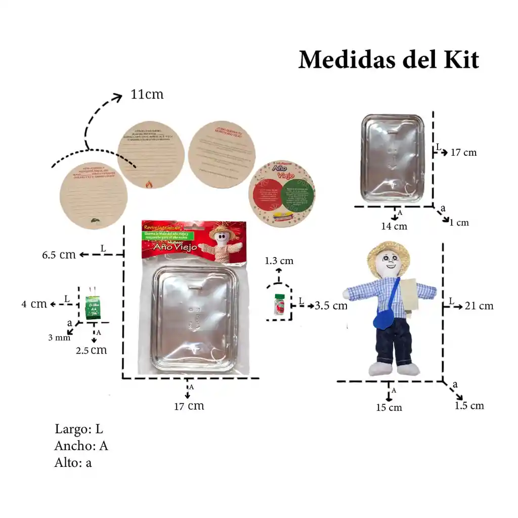 Kit 28 - Cenefa Roja Paisa - Muñeco Año Viejo