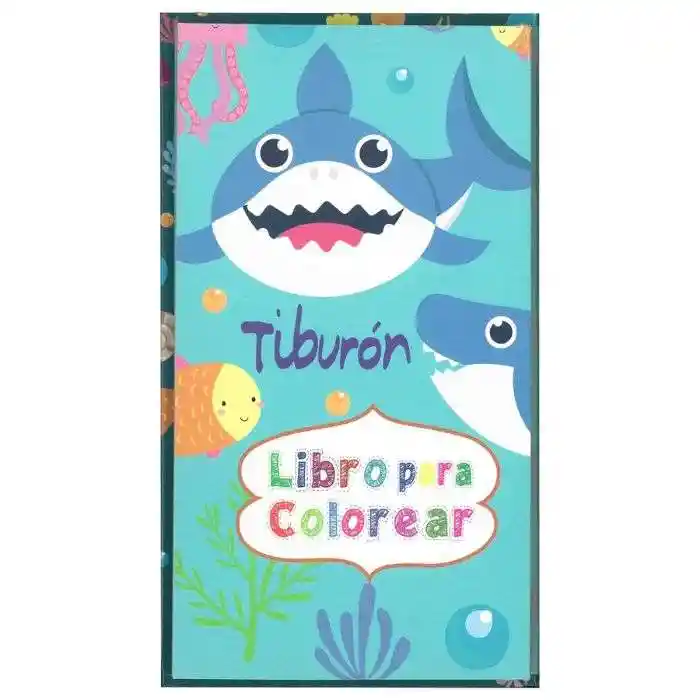 Libro Set Para Colorear Tiburones Con Colores Para Niños