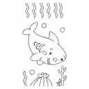 Libro Set Para Colorear Tiburones Con Colores Para Niños