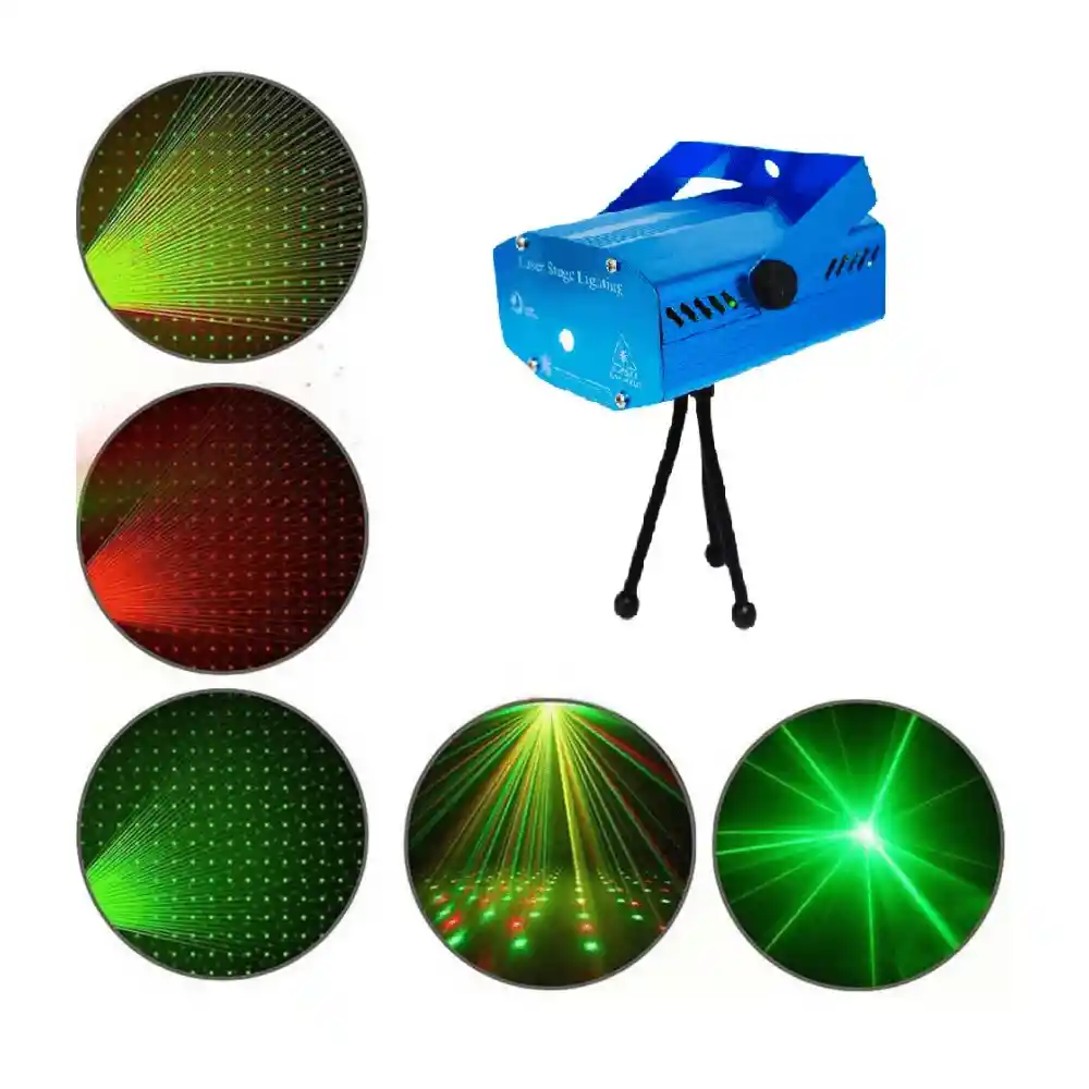 Proyector De Luces Láser Audioritmico Discoteca Navidad Mnr