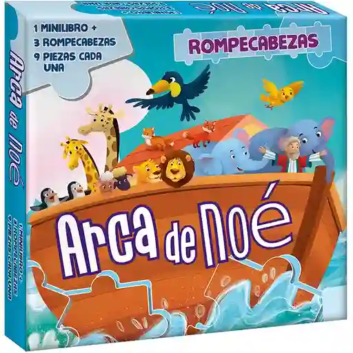 Rompecabezas Con Libro Arca De Noé Para Niños