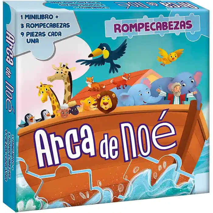 Rompecabezas Con Libro Arca De Noé Para Niños