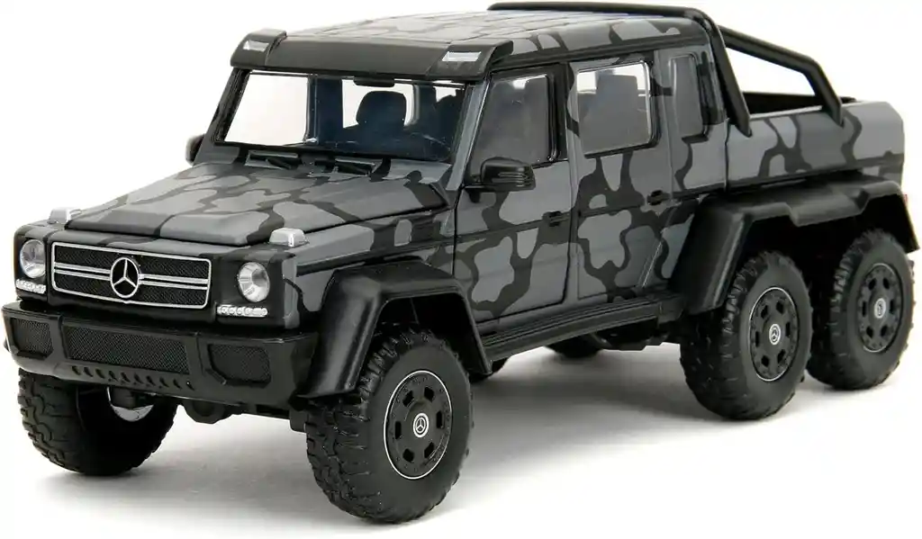 Carro Coleccionable Pink Slips Mercedes-benz G 63 Amg 6x6 Negro Camuflado Modelo Descapotable Coche Juguete Fiesta Regalos, Colección