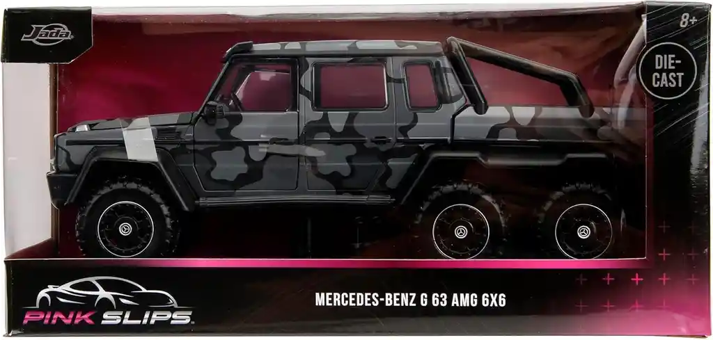 Carro Coleccionable Pink Slips Mercedes-benz G 63 Amg 6x6 Negro Camuflado Modelo Descapotable Coche Juguete Fiesta Regalos, Colección