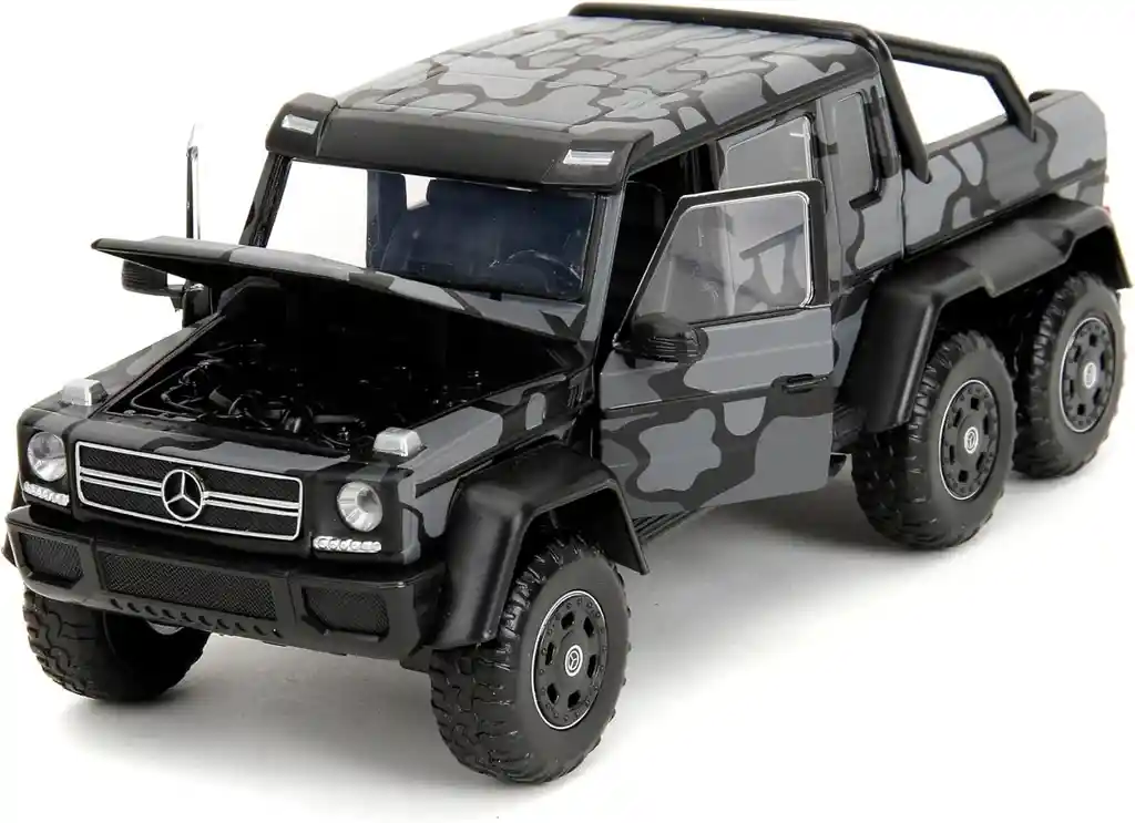 Carro Coleccionable Pink Slips Mercedes-benz G 63 Amg 6x6 Negro Camuflado Modelo Descapotable Coche Juguete Fiesta Regalos, Colección
