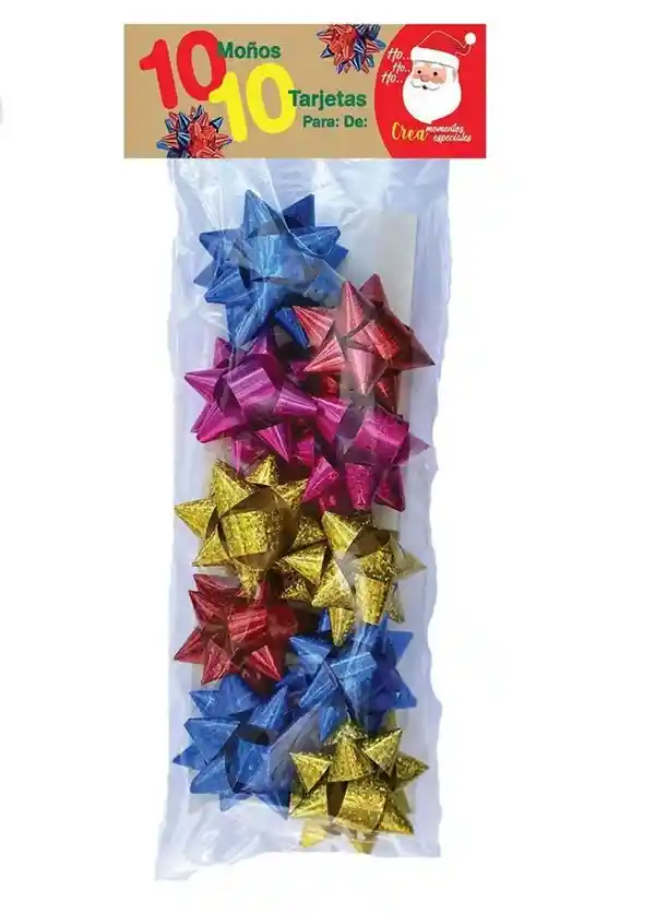 Moño Estrella Mediano X 10