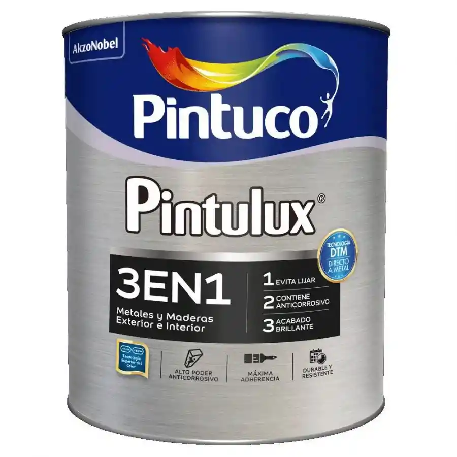 Pintulux 3 En 1 Blanco 1/4 1/4 Galón