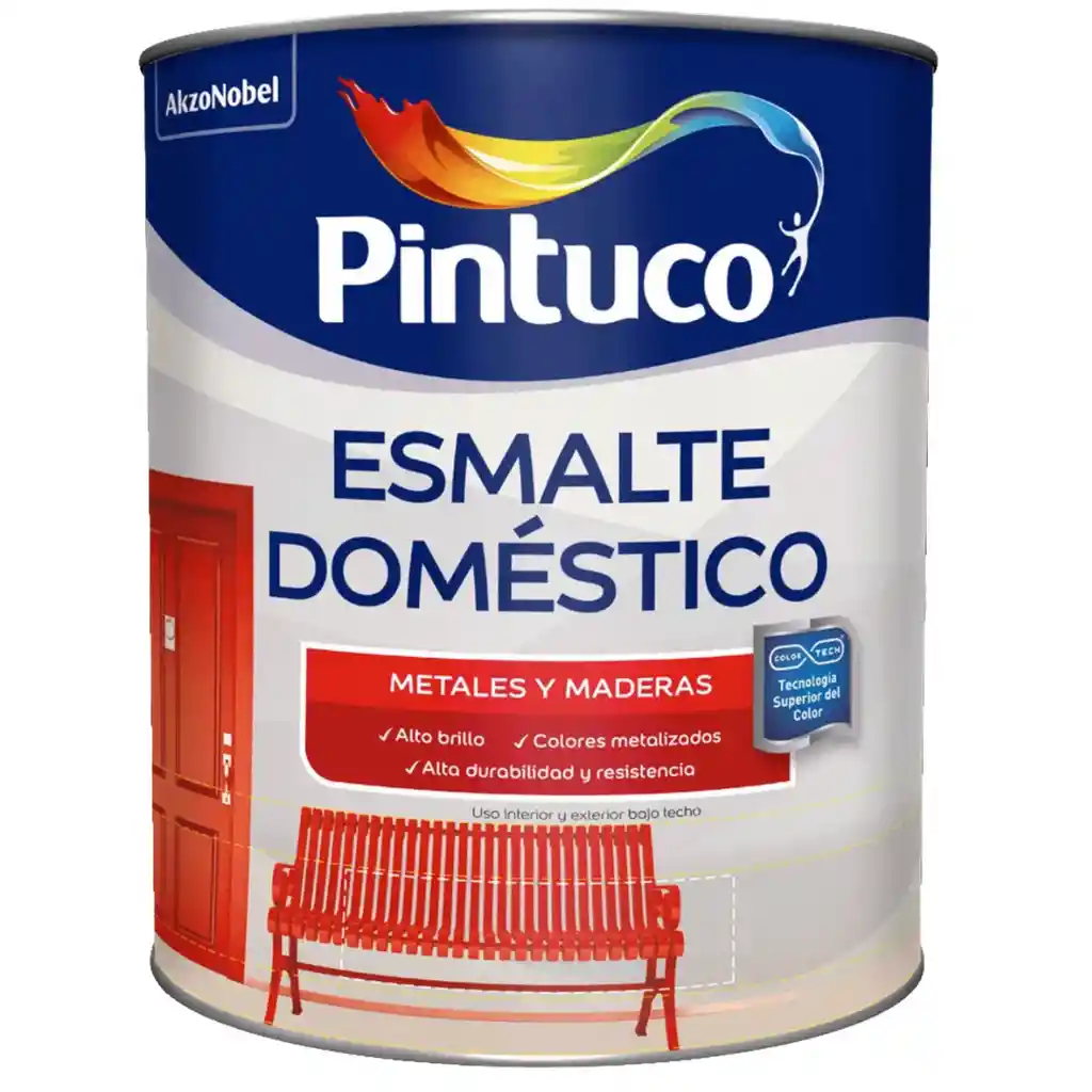 Esmalte Doméstico Blanco Mate 1/4 Galón