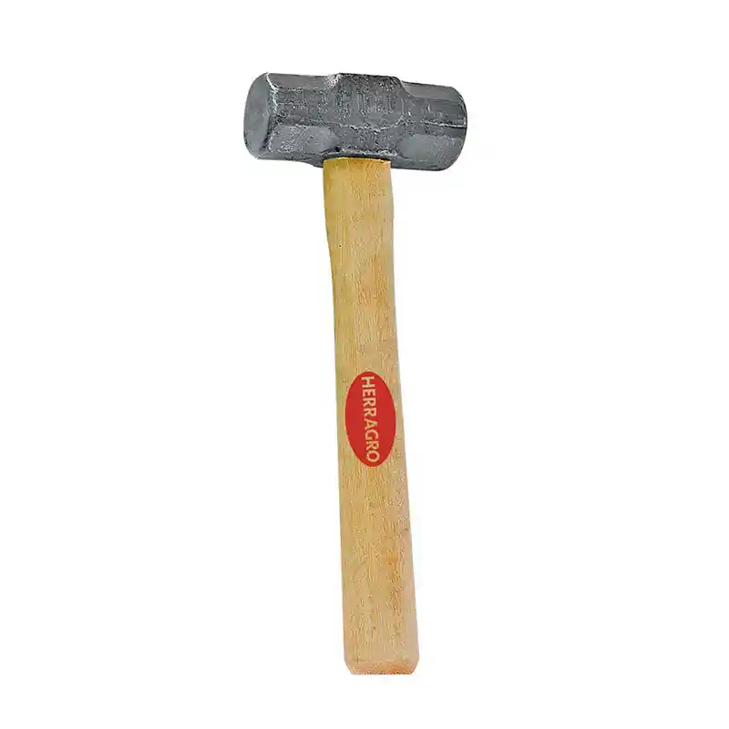 Almadana Forjada De 3 Libras Cabo De Madera