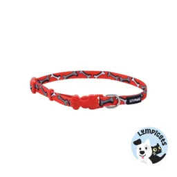 Lil Pals Perro Collar Huesos Rojo