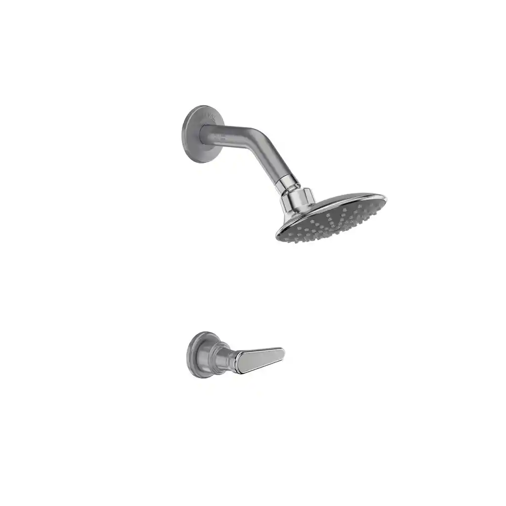 Ducha Nogal Sencilla Con Regadera Cosmos Gris Perlado