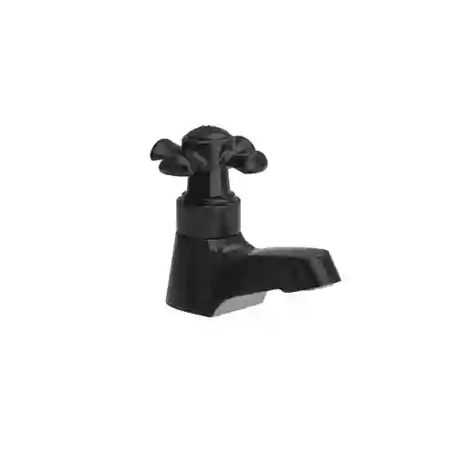 Conjunto De Grifería Lavamanos Sencilla Balta Cruceta Negro