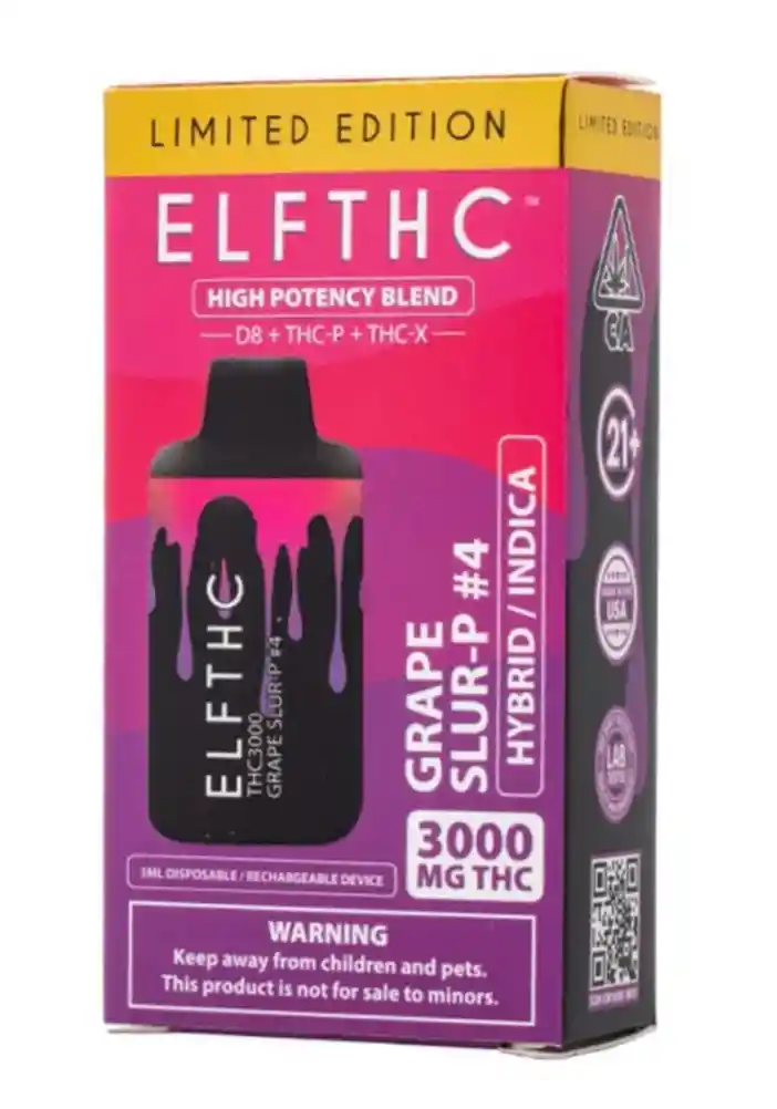 Elfthc Grape Slur-p #4 3ml Hybrid/indica Delta 8