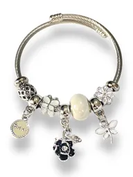 Brazalete Pulsera Pandora En Acero Inoxidable, Manilla Tipo Pandora, Brazalete Rígido, Joyería Femenina