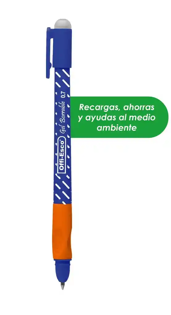 Boligrafo Gel Borrable Azul Offi Esco Oe-025