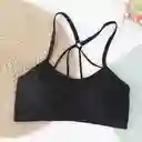 Bralette Deportivo Negro Tirantes Cruzados