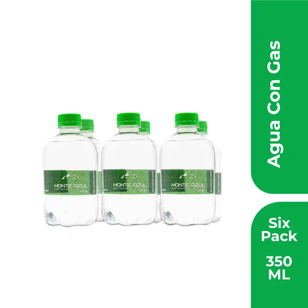 Six Pack Agua Gas 350 Ml