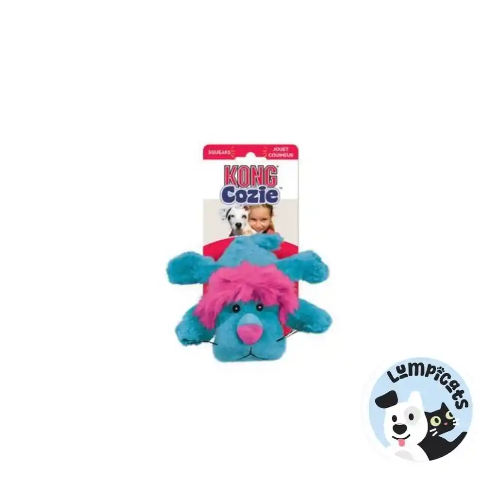 Kong Perro Peluche Cozie Leon Azul Large