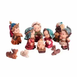 Pesebre Santini Juego De Nacimiento 10 Piezas 9cm Navidad Original Ref025-495684