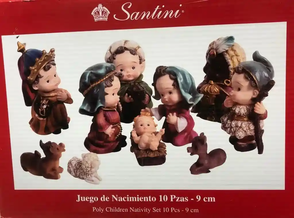 Pesebre Santini Juego De Nacimiento 10 Piezas 9cm Navidad Original Ref025-495684