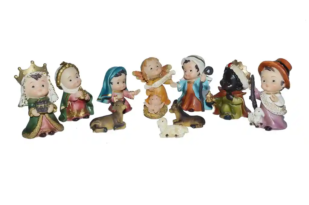 Pesebre Santini Juego De Nacimiento 11 Piezas 8cm Navidad Original Ref025-495009