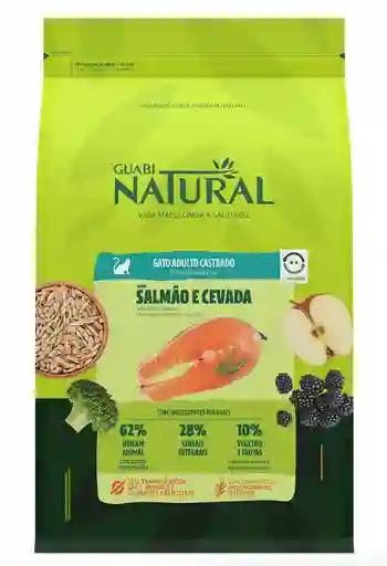 Guabi Natural Gato Adulto Castrado Salmón Y Cebada 7.5 Kg