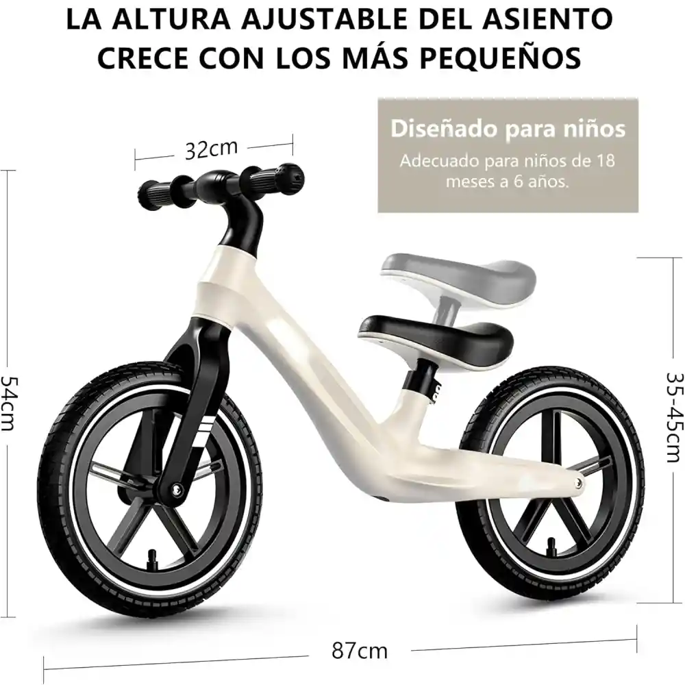 Bicicleta De Equilibrio Para Niños De 2-6 Años Sin Pedales