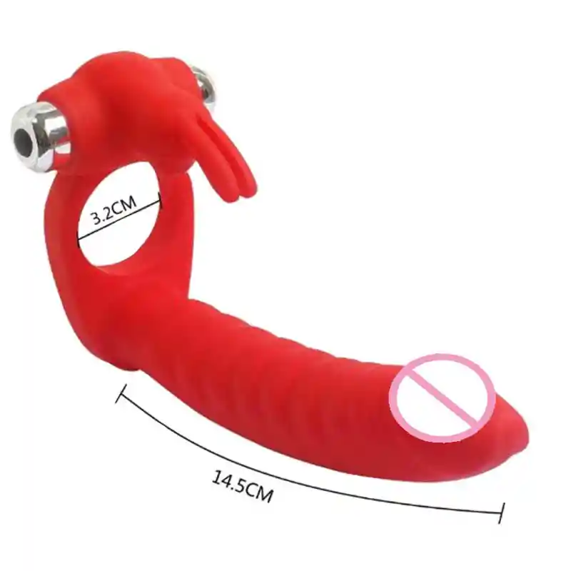 Anillo Vibrador Y Consolador Frodo Rojo Camtoyz