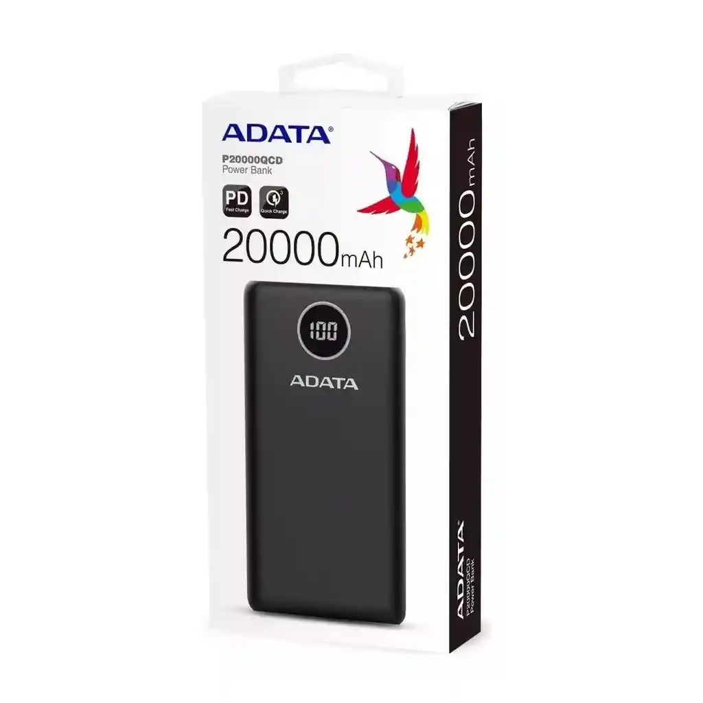 Powerbank Adata P20000qcd Carga Rapida De 20000mah Negro