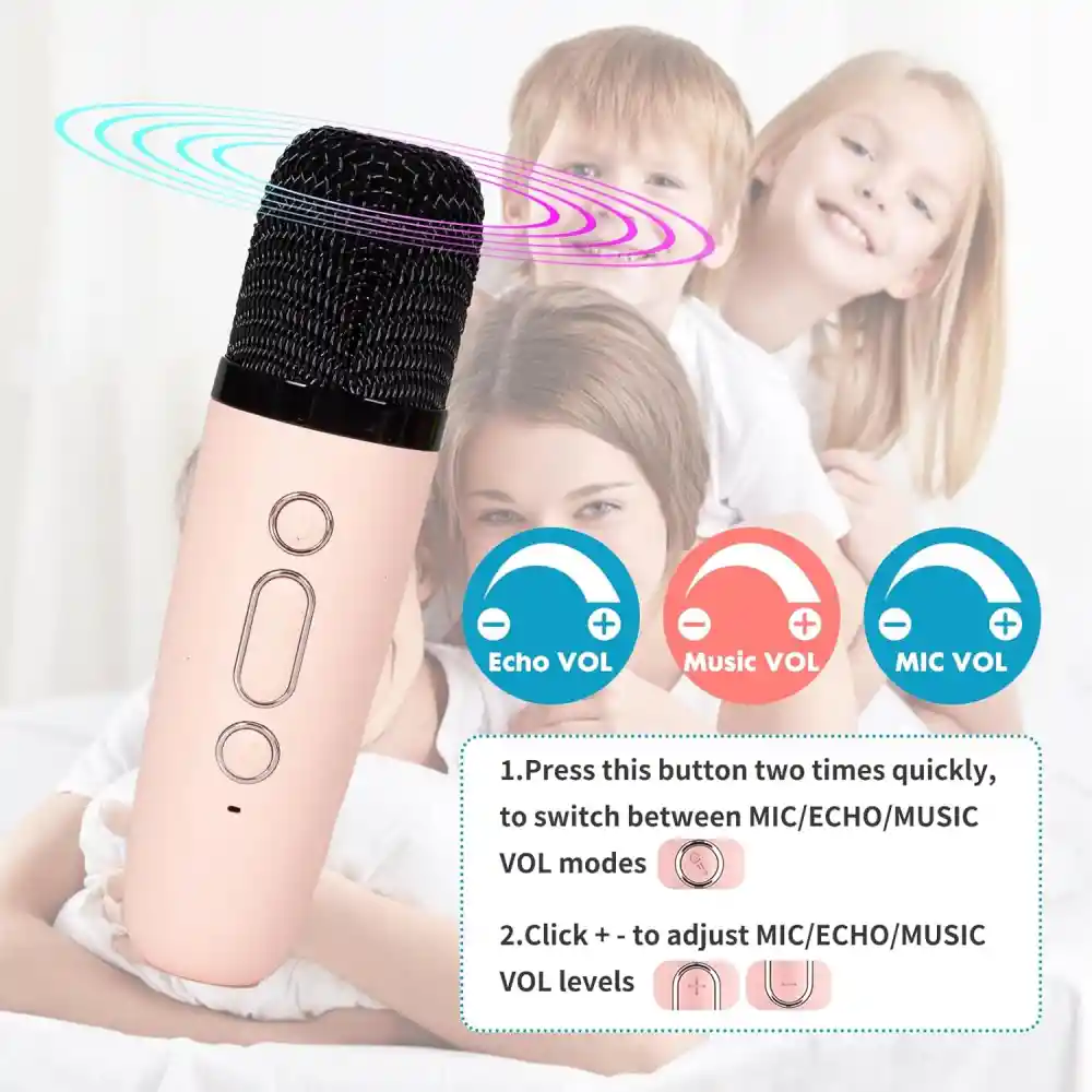 Set Karaoke Para Niñas Inalambrico Speaker Bluetooth 6w K8