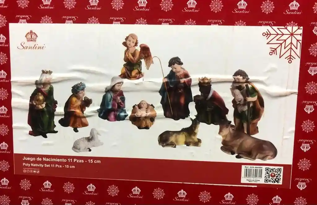 Pesebre Santini Juego Nacimiento 11 Piezas 15cm Navidad Original Ref028-490984