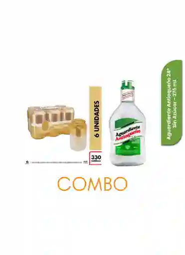 Combo Aguardiente Antioqueño + Club Colombia Gold Six Pack