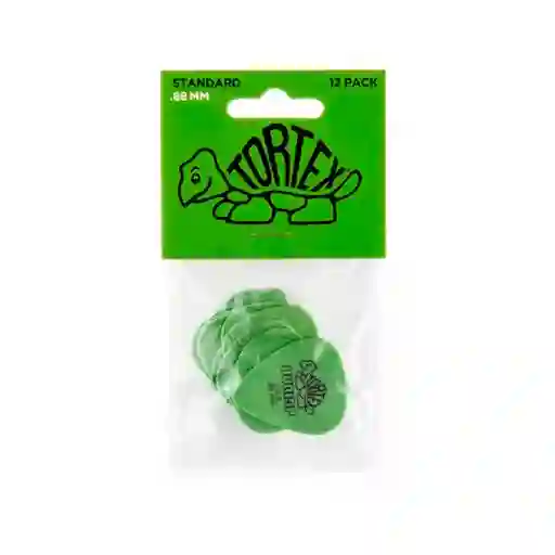 Pick Tortex Standard Dunlop 418p.88 Green, .88, 12 Unidades