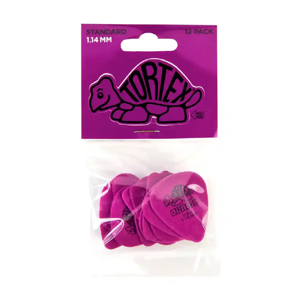 Pick Tortex Standard Dunlop 418p1.14, Purple, 1.14, 12 Unidades