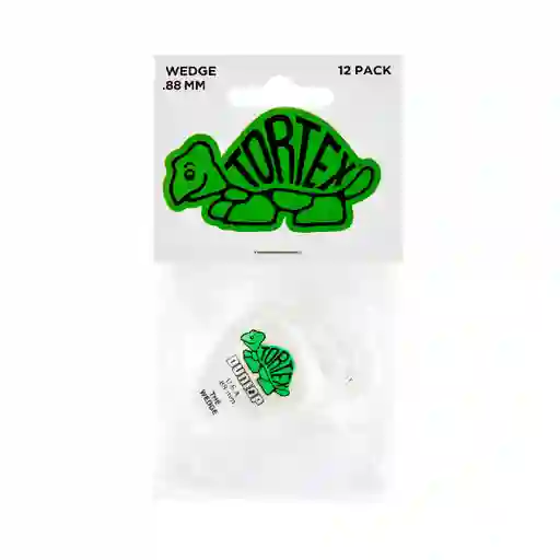 Pluma Tortex Wedge Dunlop .88 Mm. Green 6 Unidades