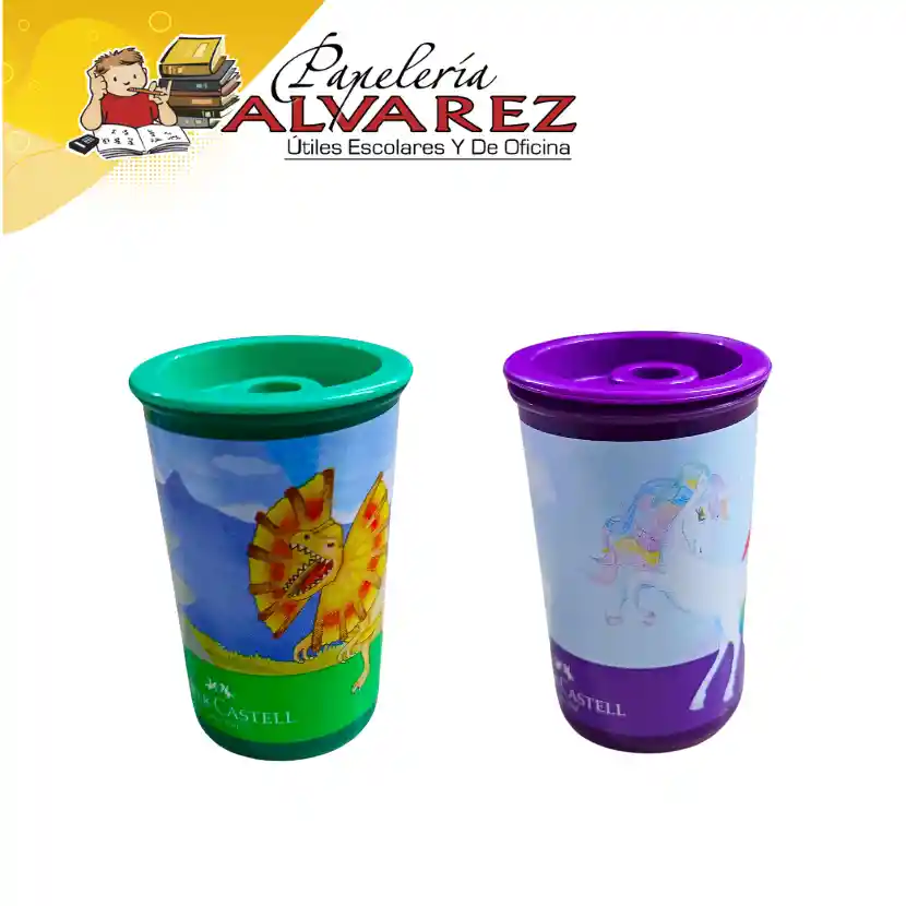 Sacapuntas Faber Castell Unicornio/dinosaurio 123